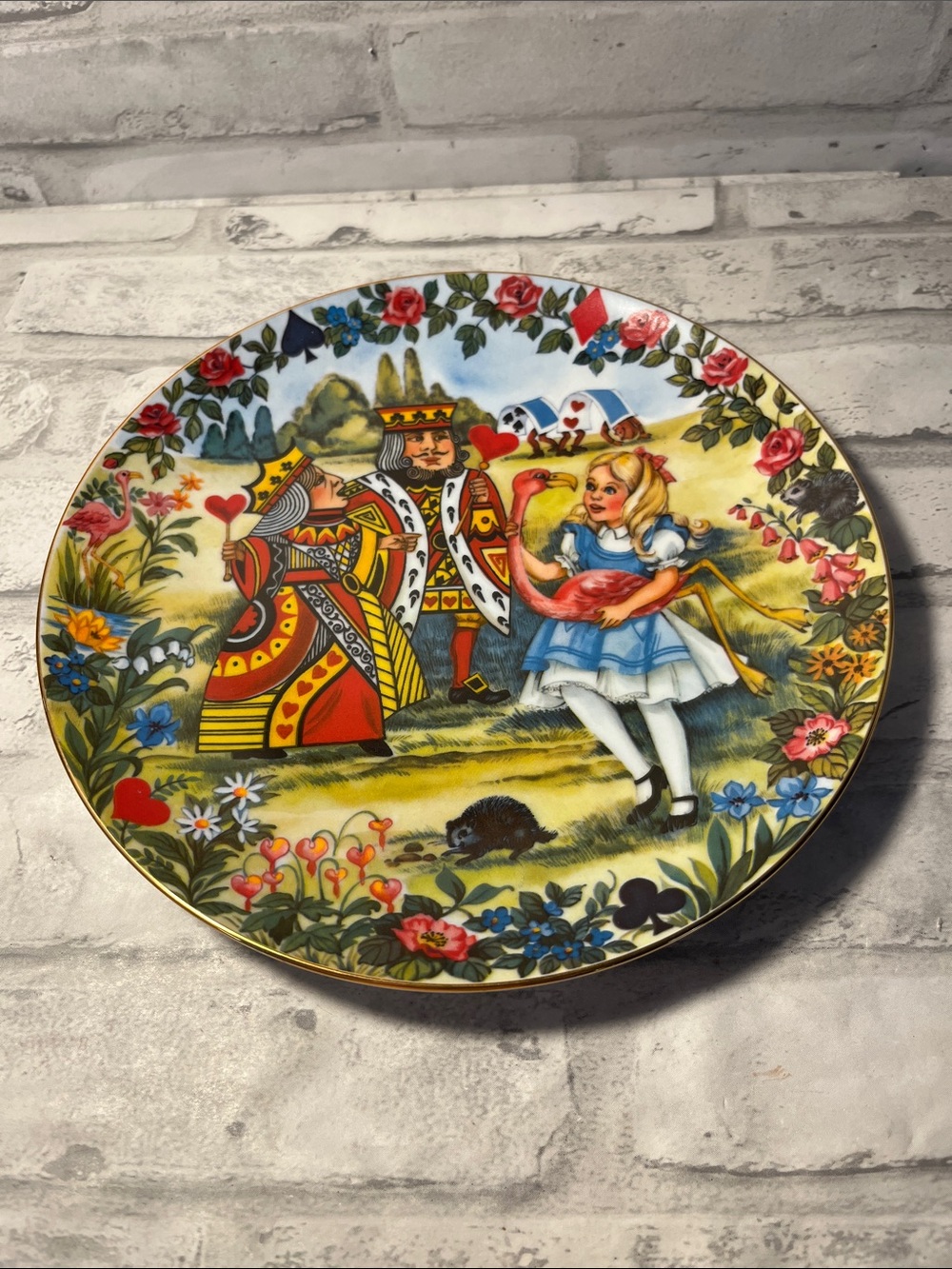Alice in Wonderland Decorative Plate Viletta the croquet match